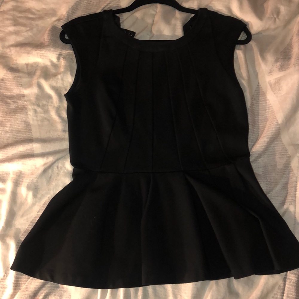 Black peplum top